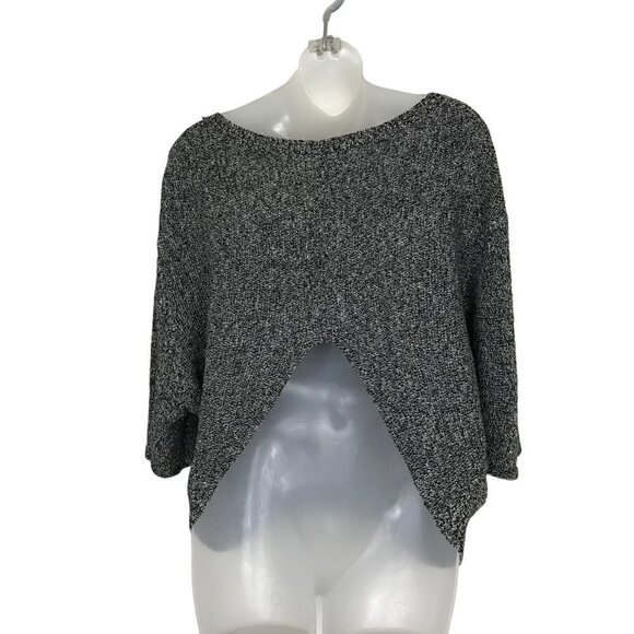 Free People Black & White Cotton Blend Lightweight Sweater Size M - Picture 5 of 6